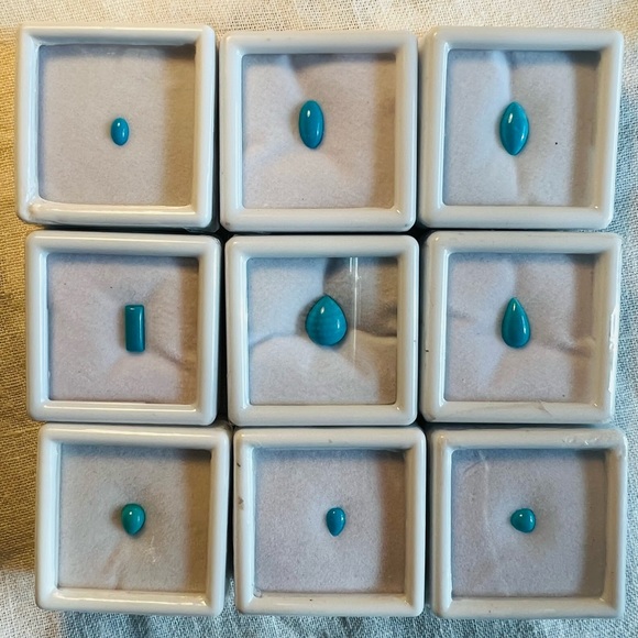 Sleeping Beauty Turquoise loose stones, 9 pcs - Picture 5 of 8